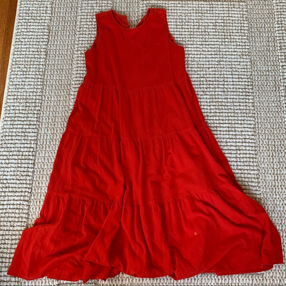 Uniqlo Tiered Cotton Sleeveless MIDI Dress